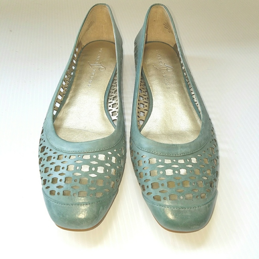 Ivanka Trump Seafoam Green Flats